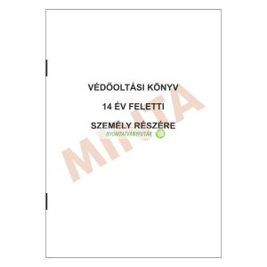 C.3337-11 Védőoltási könyv 14 év feletti személy részére A/6, irkafűzött füzet