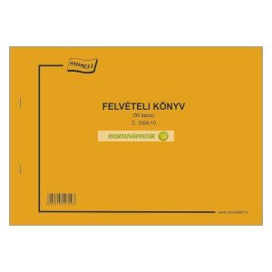 C.3354-10 Felvételi könyv 50 lapos