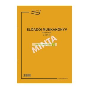 C.5230-58 Előadói munkakönyv A/4, 20 lapos, álló