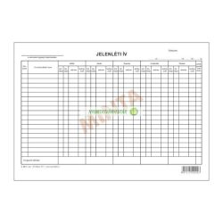 C.60-5 Jelenleti ív 5 napos 2x18 fő A/4, fekvő, 2 oldalas