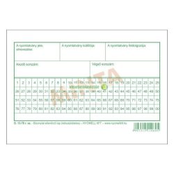 D.13-78 Bizonylat ellenörző lap A/6 200 tételes