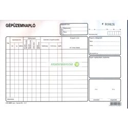 D.E.930/V Gépüzemnapló 25x3 A/4