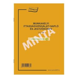   D.E.936 Munkahelyi ittasságvizsgálati napló és jegyzőkönyv 20+20