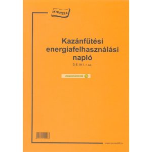 D.E.941 Kazánfűtési energiafelhasználási napló
