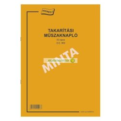 D.E.969 Takarítási műszaknapló A/4