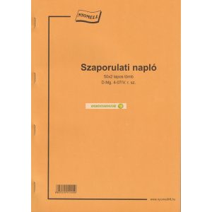 D.MG.4-07/V Szaporulati napló A/4