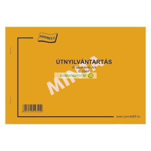 E.224/F Útnyilvántartás A/5 fekvő