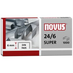 Tűzőkapocs, 24/6, 1000 db, Novus "Super"