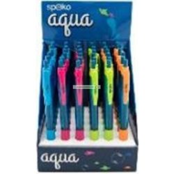 Golyóstoll, 0,5 mm, nyomógombos, Spoko "AQUA"