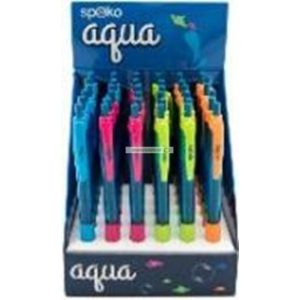 Golyóstoll, 0,5 mm, nyomógombos, Spoko "AQUA"