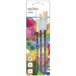 Ecsetkészlet lapos, 4,8,12, sörte, Spoko