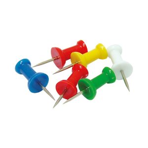 Térképtű, műanyag, vegyes, 100 db, Office Products