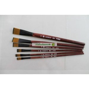 Ecset készlet, lapos 6 részes barna nyelű, méret: 2, 4, 6, 8, 10, 12