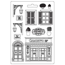 Lágy PVC öntőforma A/4 - Utca, ház elemek