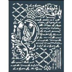 Lágy PVC öntőforma A/5 - Pillangó és kézírás