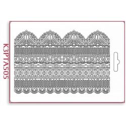 Lágy PVC öntőforma A/5 - csipke