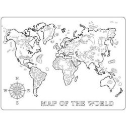 Lágy PVC öntőforma A/5 - világtérkép