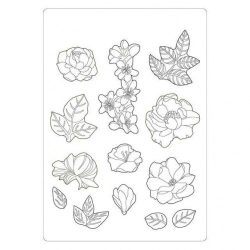 Lágy PVC öntőforma A/5 - Virágok