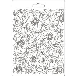 Lágy PVC öntőforma A/5 - virágos háttér