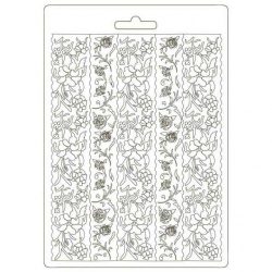 Lágy PVC öntőforma A/5 - virágos tapéta