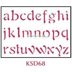 Stencil, 15x20 cm - ABC, Smalll Letters, 