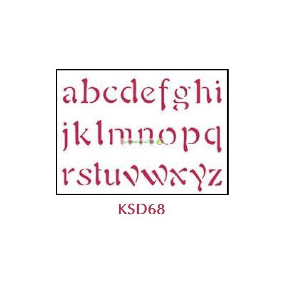 Stencil, 15x20 cm - ABC, Smalll Letters, 