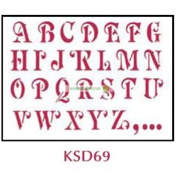 Stencil, 15x20 cm - ABC 2,5 cm, nagybetű Capital letters