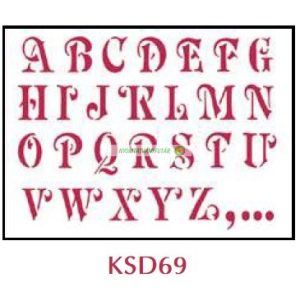 Stencil, 15x20 cm - ABC 2,5 cm, nagybetű Capital letters