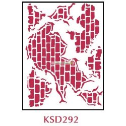 Stencil, 15x20 cm - Tégla fal - Wall glimpse
