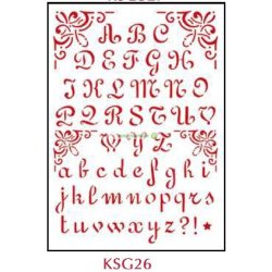 Stencil, 21x29,7 cm - ABC 2,5 cm kis és nagybetű