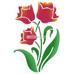 Stencil, 21x29,7 cm - Tulipán