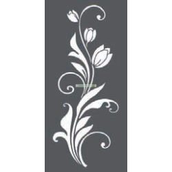 Stencil, 12x25 cm - Tulipános dekoráció
