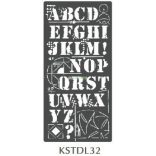 Stencil, 12x25 cm - ABC