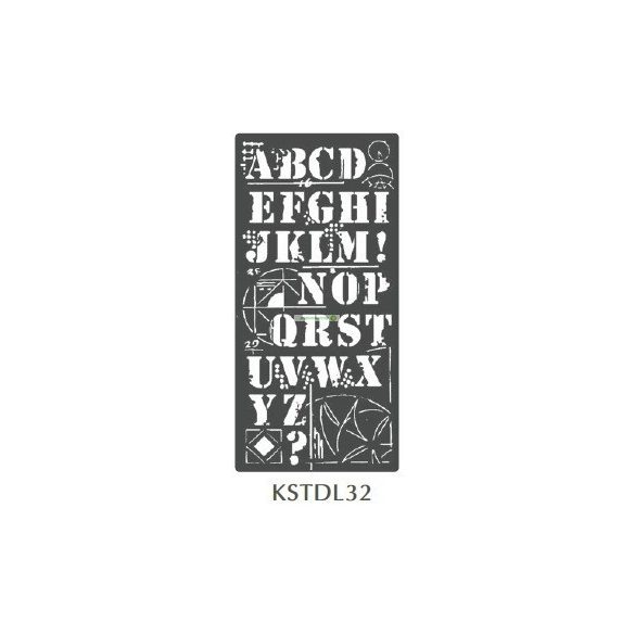 Stencil, 12x25 cm - ABC