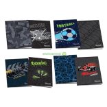 Füzet, tűzött, A/5, kockás, 52 lap, PULSE "Boys"