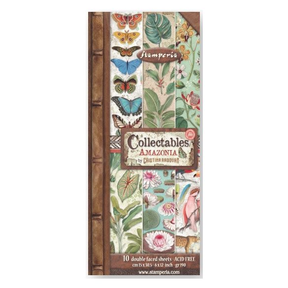 Kétoldalas papír, 15x30,5 cm, 10 db/cs, Amazónia