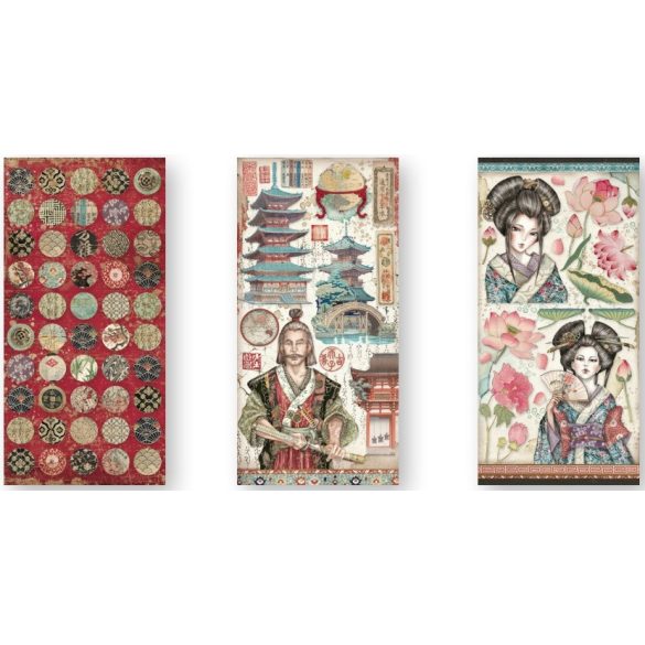 Kétoldalas papír, 15x30,5 cm, 10 db/cs, Sir Vagabund japánban