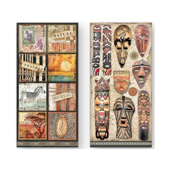 Kétoldalas papír, 15x30,5 cm, 10 db/cs, Szavanna