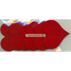 Filcfigura kicsi, szív nagy, 6 db/cs