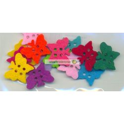 Filcfigura kicsi, pillangó gomb, 14 db/cs (27478