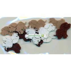 Filcfigura kicsi, kutya mini, 12 db/cs (27466)