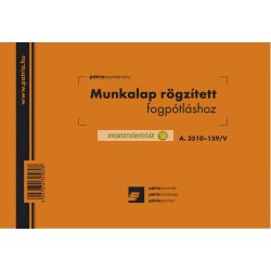   A.3510-159/V Munkalap rögzített fogpótláshoz A/5, fekvő, 50x2 lap