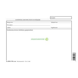 A.3510-170 Gyógykezelési lap A/5 fekvő