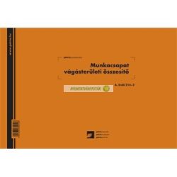   A.ERDŐ 214-2 Munkacsapat összesítő 25x3 lapos tömb A/4 fekvő