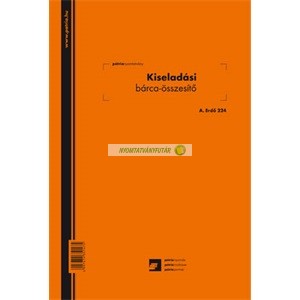 A.ERDŐ 224/V Kiseladási bárca-összesítő 50x2 lapos tömb A/4 álló