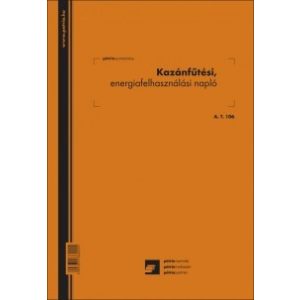 A.T.106 Kazán fűtési energiafelhasználási napló A/4 álló (füzet)