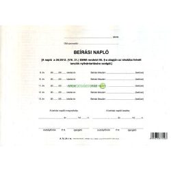 A.TÜ.29 Beírási napló