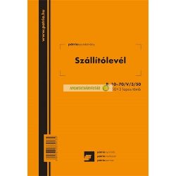 B.10-70/V/3/50 Szállítólevél 50x3 lapos tömb A/5 álló