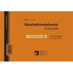   B.12-114/V Készlet (Anyag/eszköz) kivételezési bizonylat 8 tételes 25x4 lapos tömb A/5 fekvő