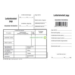   B.14-19 Leltárfelvételi jegy készletek felvételére 100 lapos tömb A/5 fekvő